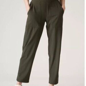 ATHLETA Brooklyn Mid Rise Ankle Pant OLIVE Size 6